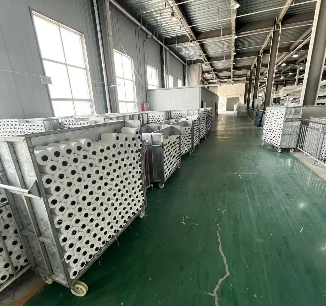 Woven fabric production line